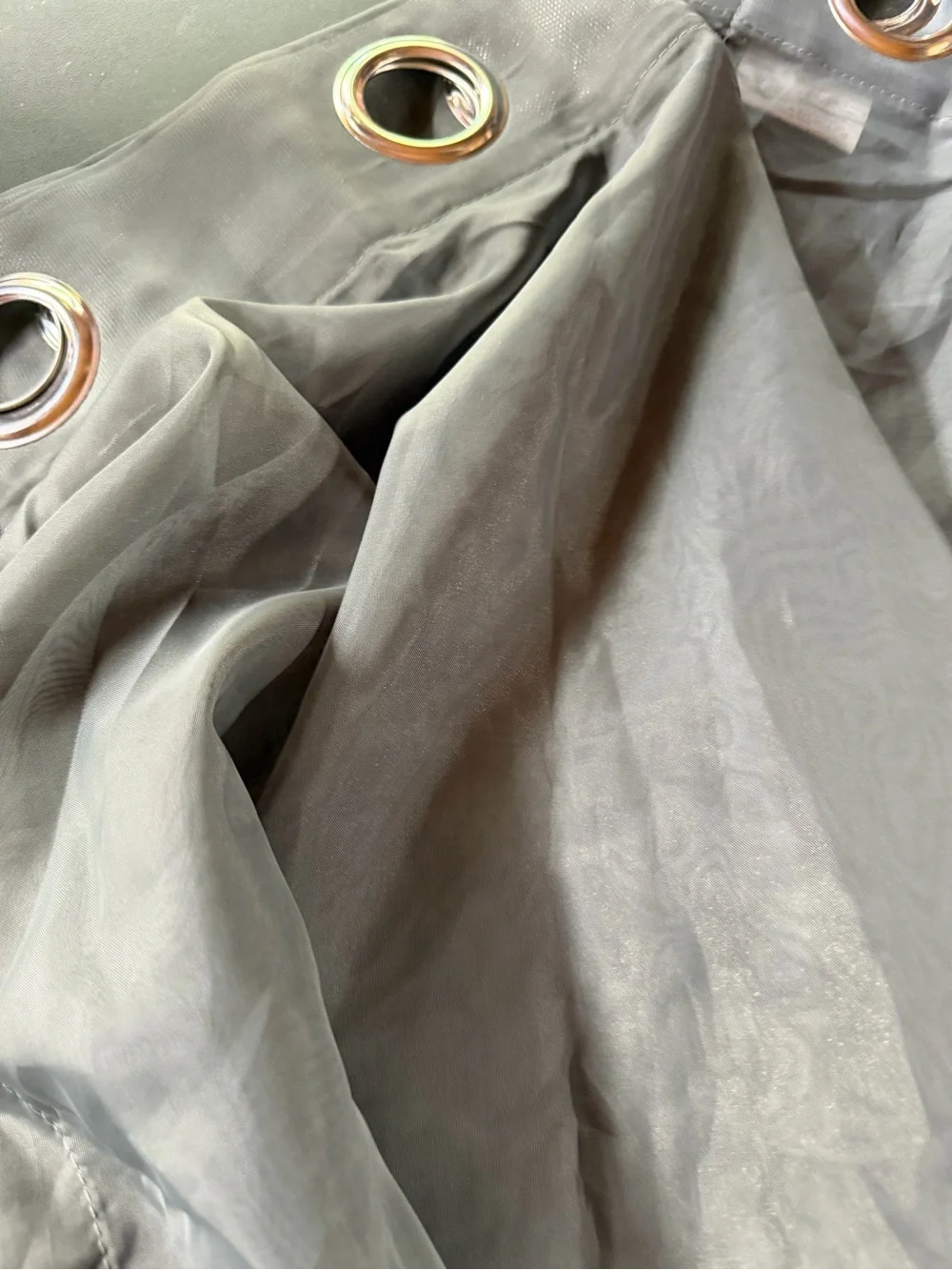 (Sale $5) 2 pc gray sheer curtains 52”x92” each
